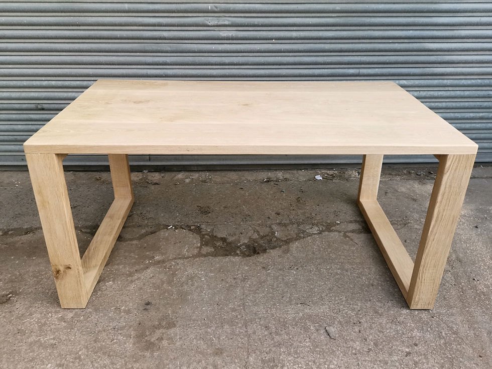 Thumbnail: Scandi Style Full Stave Solid Oak 6-8 Seater Dining Table - 639