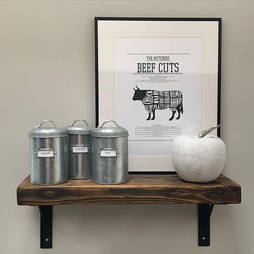 shelf with brackts