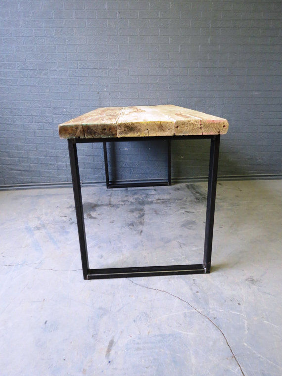 Thumbnail: Industrial Chic Reclaimed Custom Office Desk Bar Cafe Restaurant Table HCB 083