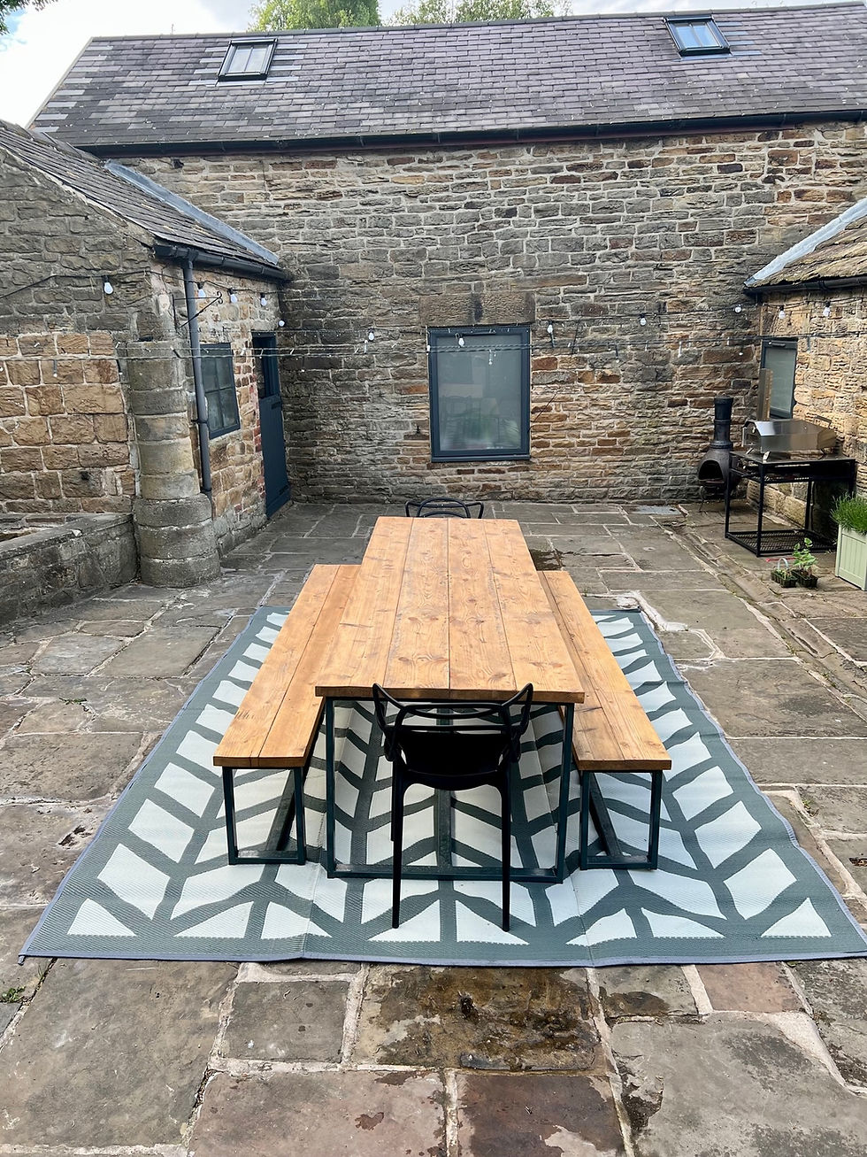 Thumbnail: Outdoor Reclaimed Industrial Chic 10-12 Seat Solid Wood Metal Dining Table - 700