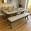 Thumbnail: Reclaimed Industrial Chic Double XX 6-8 Seater Wood & Steel Dining Table - 653