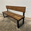 Thumbnail: Industrial Reclaimed Classic Bench with BACK - 772