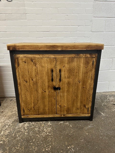Thumbnail: Reclaimed Industrial Chic Large 2-Door Sideboard - 766