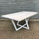 Thumbnail: Solid Full Stave Oak Ped-Trapezium 6-8 Seater Dining Table in White-619
