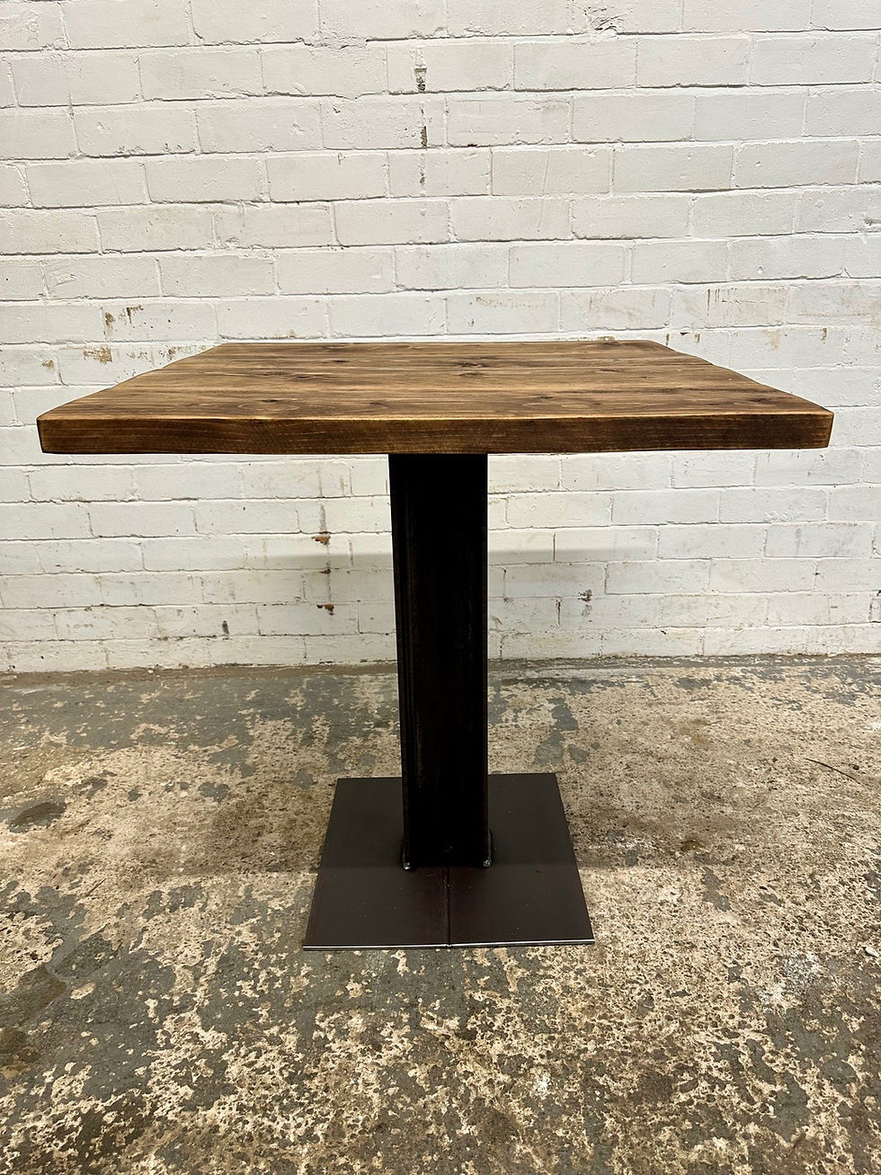 Thumbnail: Industrial Reclaimed 2-4 Seater Cafe RSJ Pedestal Table - 753