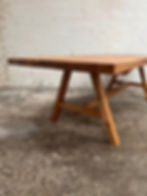 Thumbnail: Scandi Farmhouse A-Frame Full Stave Solid Oak 6-8 Seater Dining Table -703