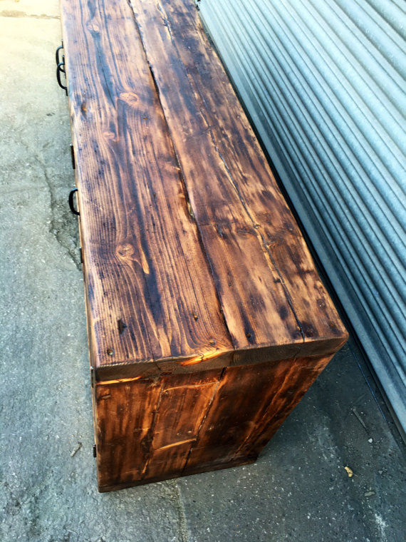 Thumbnail: Reclaimed Industrial Chic Rustic Sideboard TV Unit Dresser 187