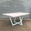 Thumbnail: Solid Full Stave Oak Ped-Trapezium 6-8 Seater Dining Table in White-619