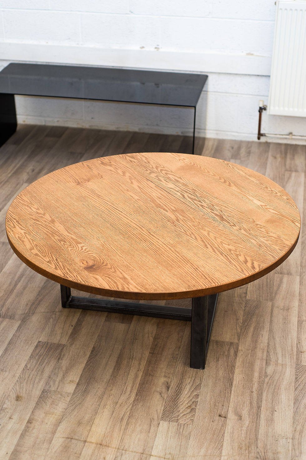 Thumbnail: ***IN STOCK*** Reclaimed Round Coffee table - DARK OAK