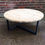 Thumbnail: Industrial Chic Solid Oak Round Custom Coffee Table TV Stand 182