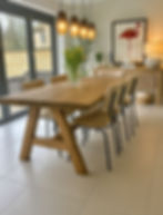 Thumbnail: Reclaimed A-Frame Rustic Farmhouse 6-8 Seater Solid Wood Dining Table- 663