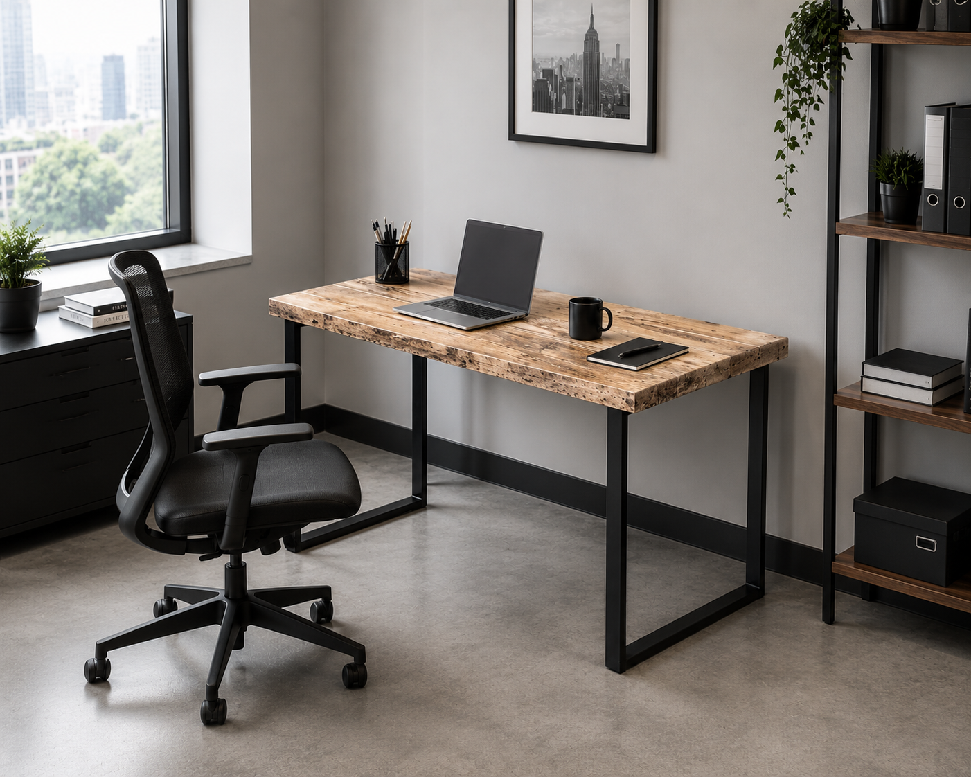 Industrial Chic Reclaimed Custom Office Desk / Bar Table 371