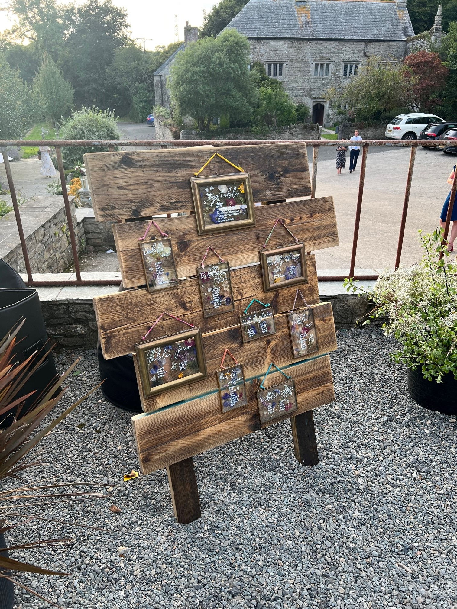 Reclaimed Rustic Seating Plan Wedding Board Stand- 713