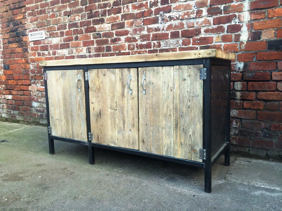 Thumbnail: Reclaimed Industrial Chic Sideboard Dresser 296