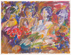 6704.bloemen en vrouwen