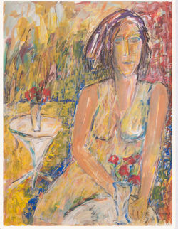 6768.vrouw met rozen