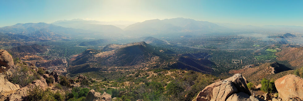 Santiago, chile, Cerro Manquehue, hike, trek, view, mountain, city