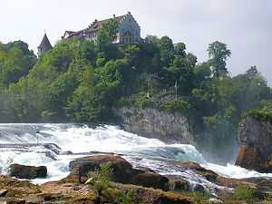 rhine falls, switzerland, waterfall