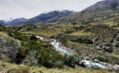 chile, patagonia national park, parque nacional, snow, mountain, view, trek, hike, aviles loop, river