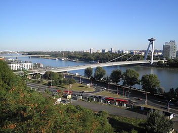 New Bridge, UFO bridge, Brastislava, slovakia