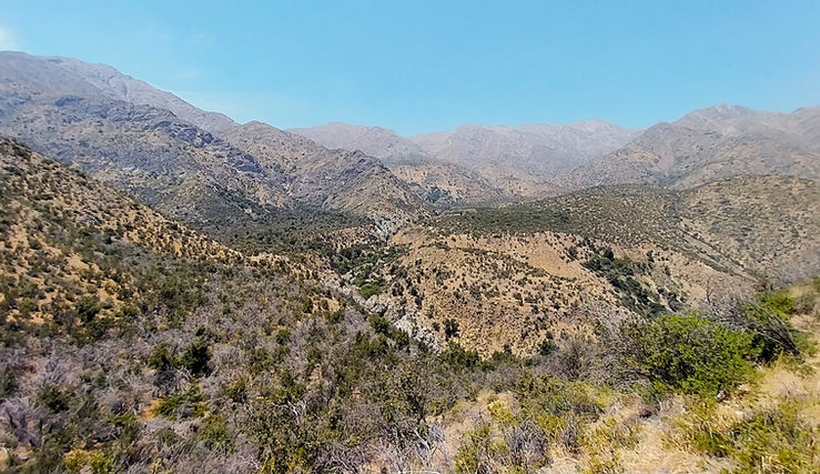 Santiago, chile, hike, trek, mountains, trail, Salto de Apoquindo, view, Parque Natural Aguas de Ramón