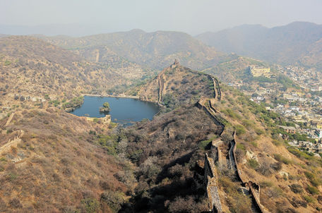India, Jaipur, travel, tourist attraction, tourism, Amber palace, Jaigarh fort, view, fort walls