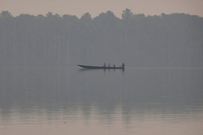 tambopata, amazon, peru, sandoval lake, canoe