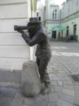 Photographer statue, Brastislava, slovakia