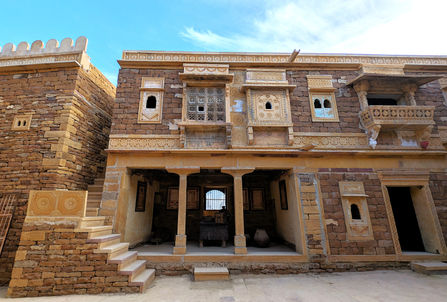 Jaisalmer, india, thar desert, khaba fort, village, abandoned