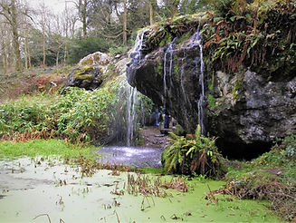 Rock close, Blarney castle, garden, waterfall, Cork, ireland