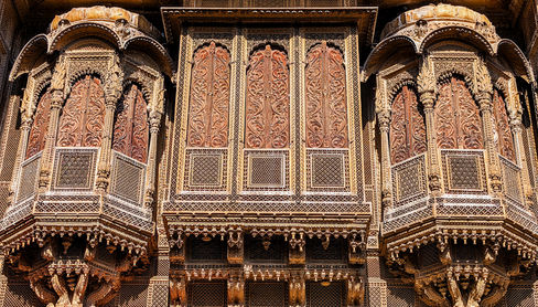 Jaisalmer, India, tourist attraction, carving, architecture, patwon ki haveli