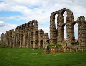 roman ruins, merida, spain