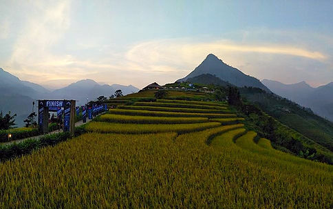 race, running, mountain, hills, trees, view, vietnam, sapa