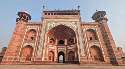 taj mahal, agra, india, tourist attraction, seven wonders of the world, great gate