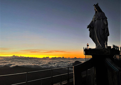 Mt Ramelau, sunrise, Timor-Leste, virgin Mary
