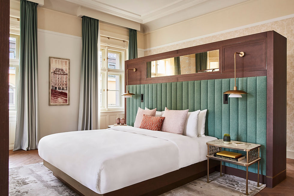 the Andanz propert luxury travel hotel property suite in Prague, Czech Republic