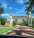 Driving in to the The Breakers Palm Beach Entrance