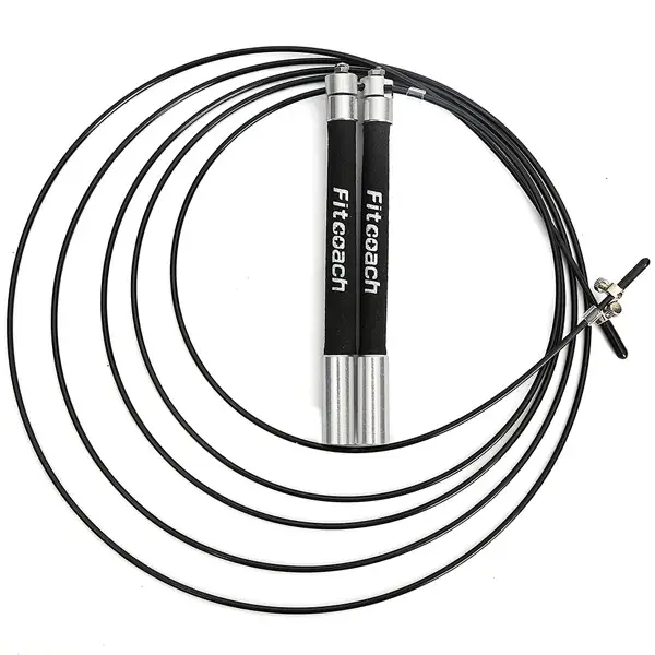 Thumbnail: Speed Jump Rope Ball Bearing Metal Handle Sport Skipping, Stainless Steel Cable