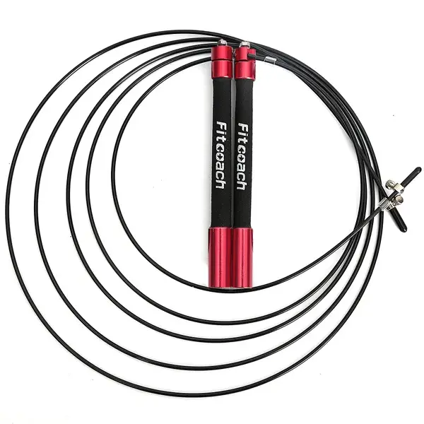 Thumbnail: Speed Jump Rope Ball Bearing Metal Handle Sport Skipping, Stainless Steel Cable
