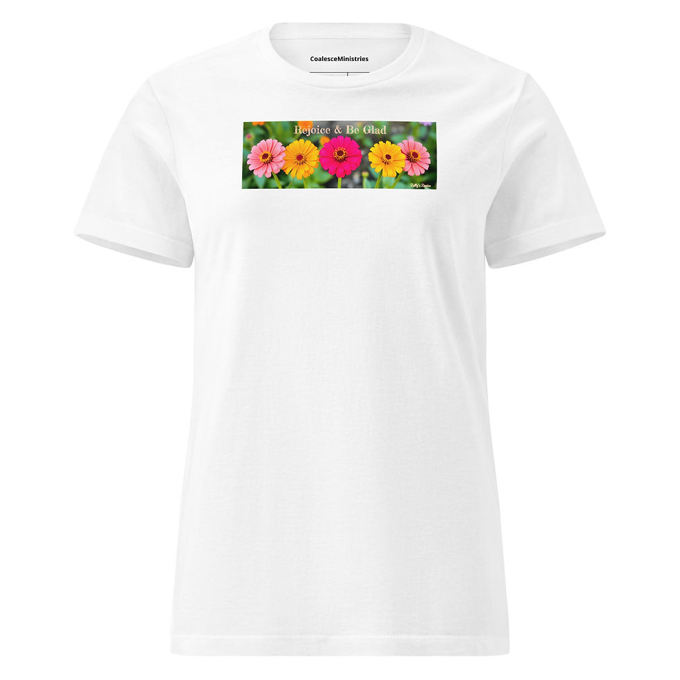 Thumbnail: Women’s Softstyle Tee - Zetty's Zinnias Collection - Rejoice