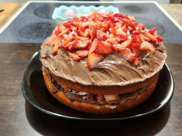 Strawberry Nutella Cake