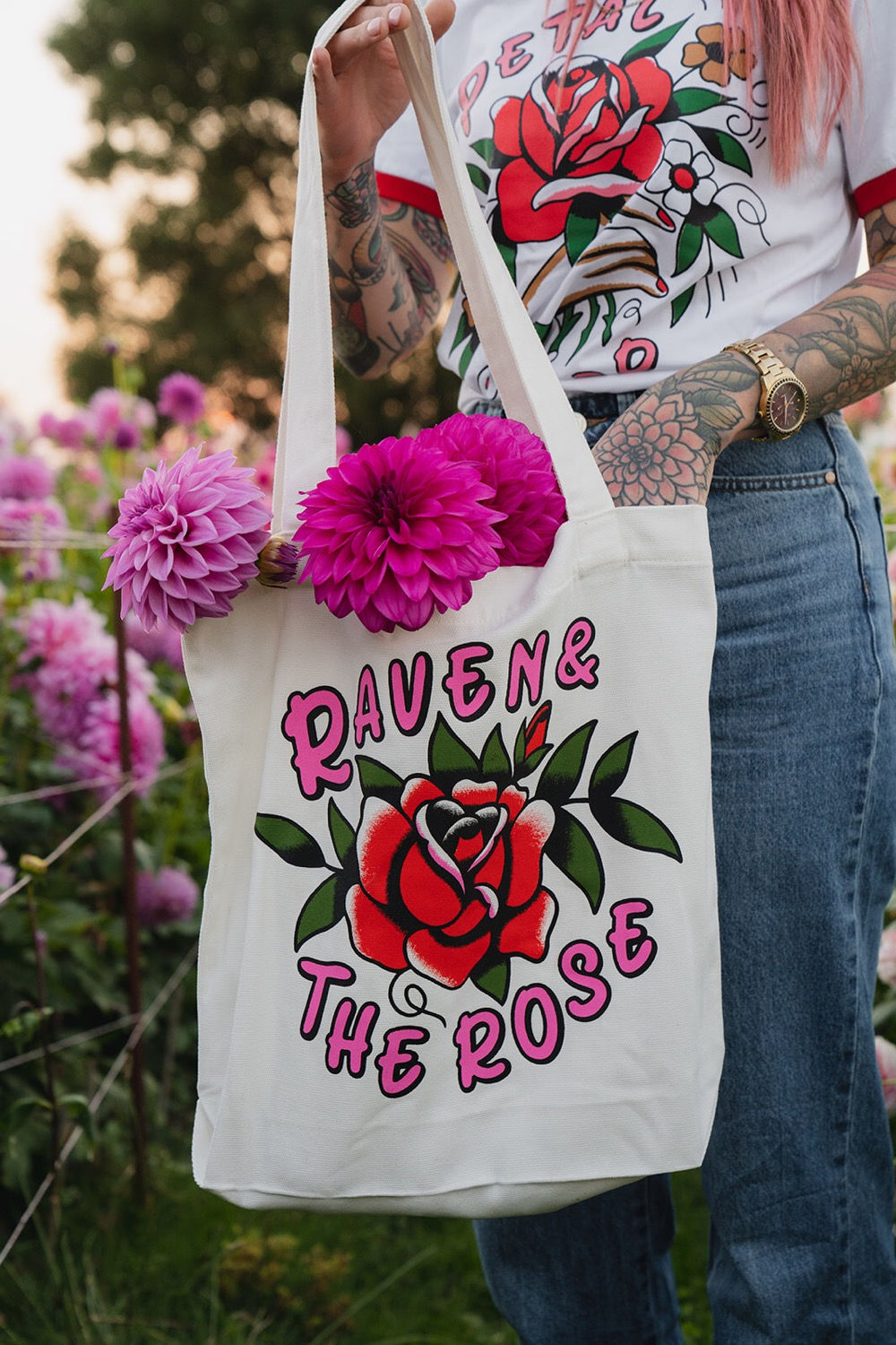 Raven & The Rose Tote Bag