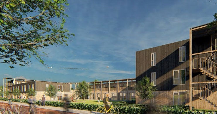 Locatie flexwoningen Nieuw Vennep