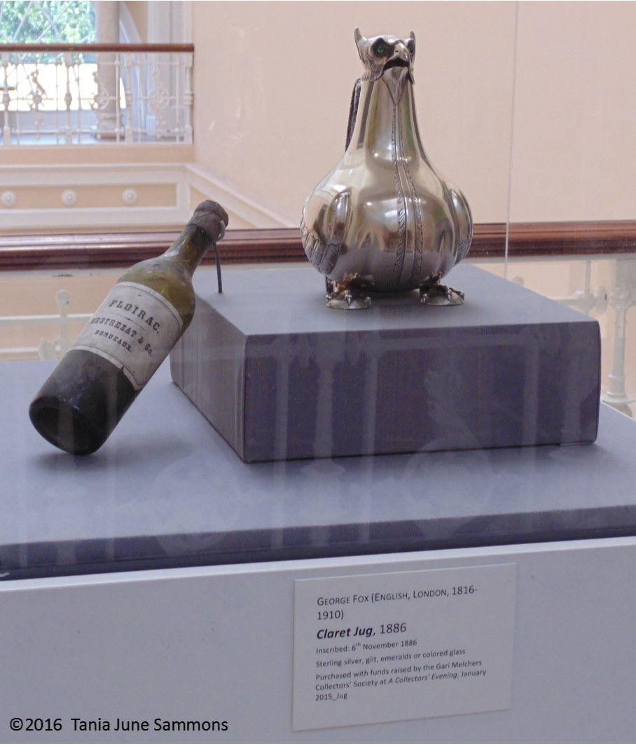 Claret jug and wine bottle (Mestrezat & Co., Bordeaux, France)