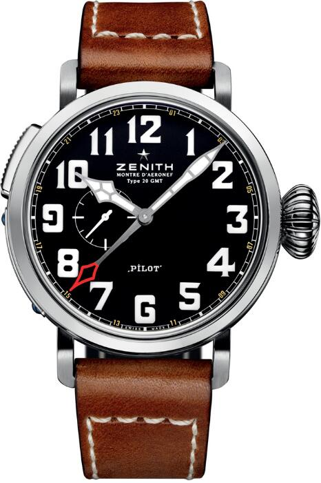 Zenith Pilot Montre d'Aeronef Type 20 GMT 03.2430.693/21.C723 Stainless Steel - Leather Bracelet content media