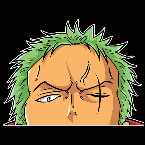peeker anime peeking sticker car window decals pk151 one piece zoro