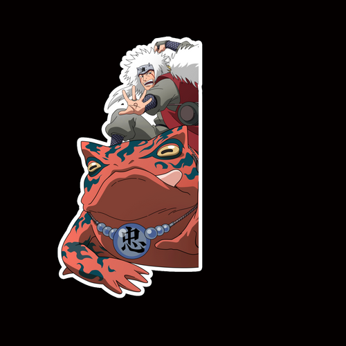 NOR391 Jiraiya Gamabunta Naruto Peeking anime sticker Car Decal Vinyl