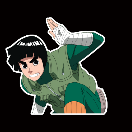 NOR324 Rock lee Naruto Peeking anime sticker Car Decal ...