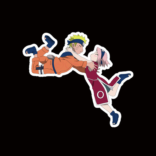 STDNT33 naruto x sakura Peeking anime sticker Car Decal Window