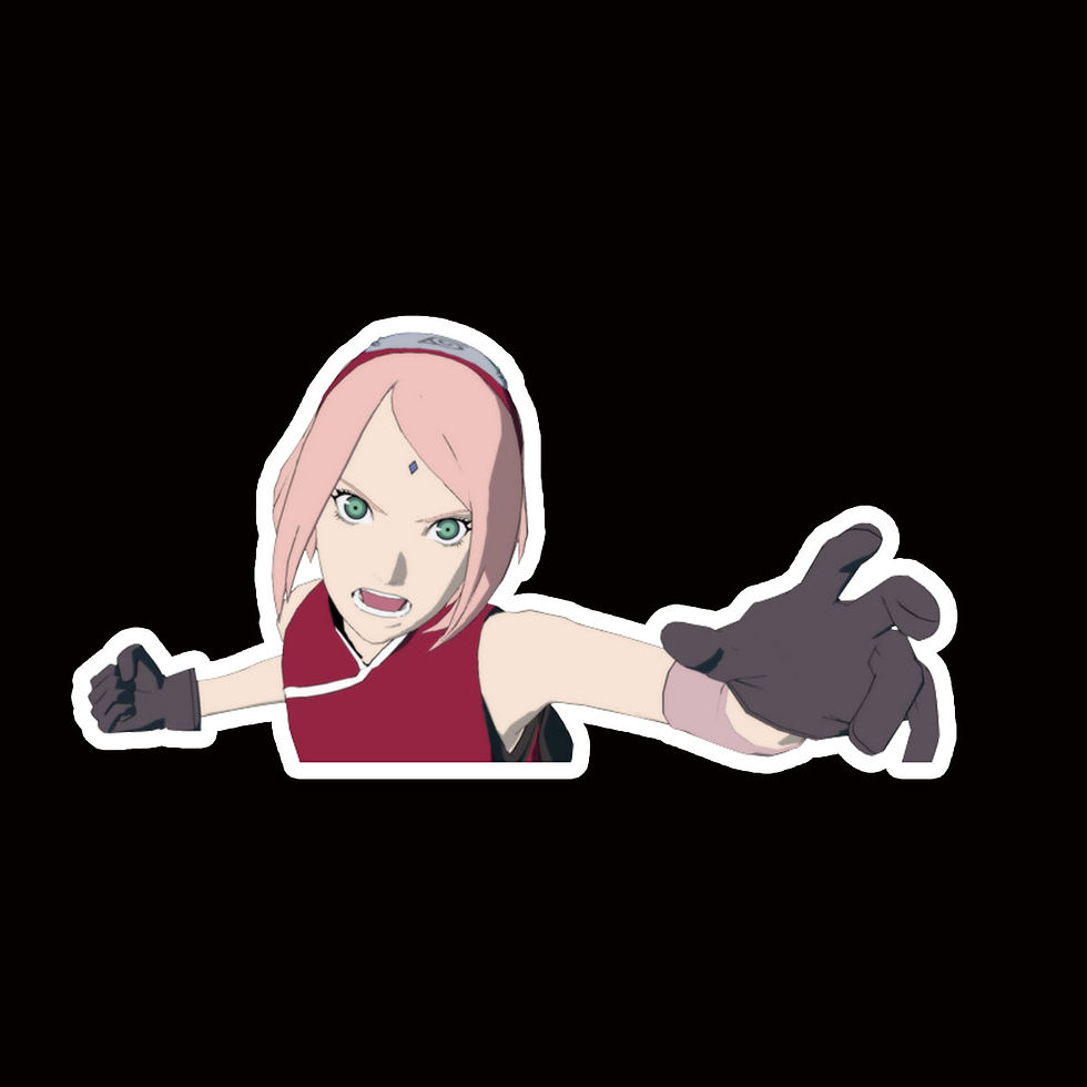 STAKH08 Sakura Uchiha Naruto Peeking anime sticker Car Decal Window